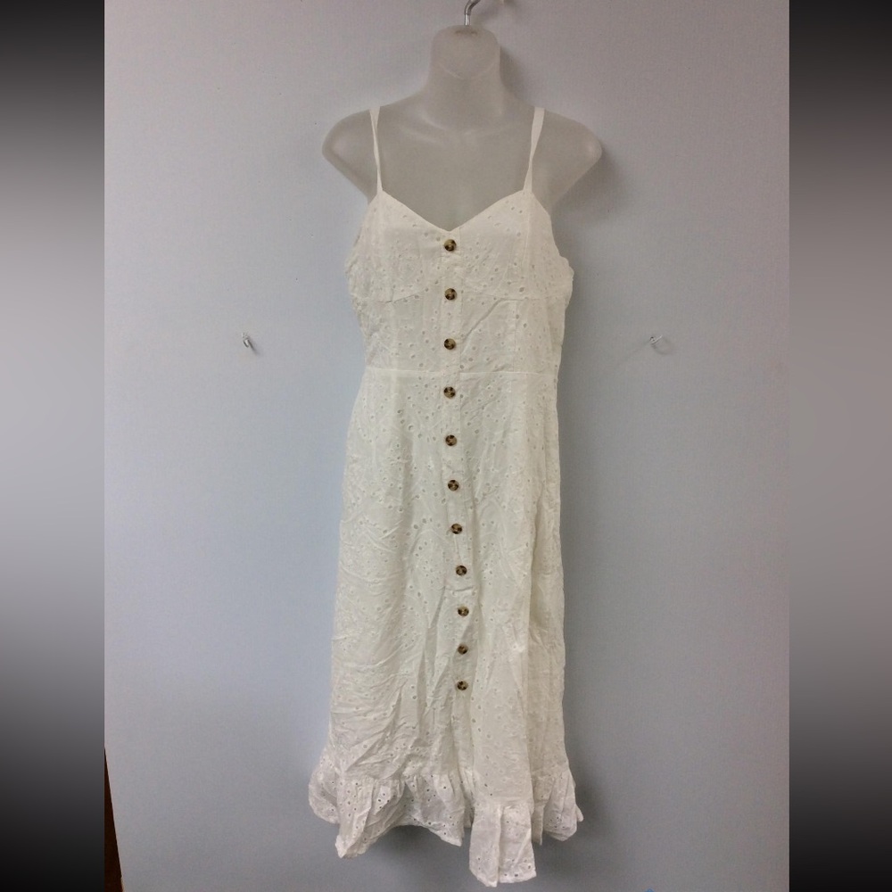 Simplee Apparel White Lace Midi Dress